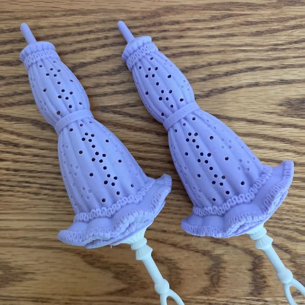 Vintage 1970s Avon Lavender Purple Parasol Umbrella Sachet Holders - Set of 2